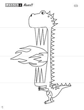 Dragon fold coloring page dragon crafts free printable crafts coloring pages