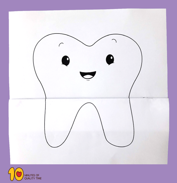 Tooth with toothbrush â surprise folding paper â minutes of quality time