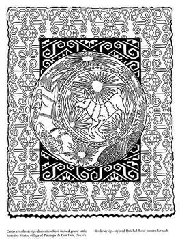 Mexican folk art coloring book â