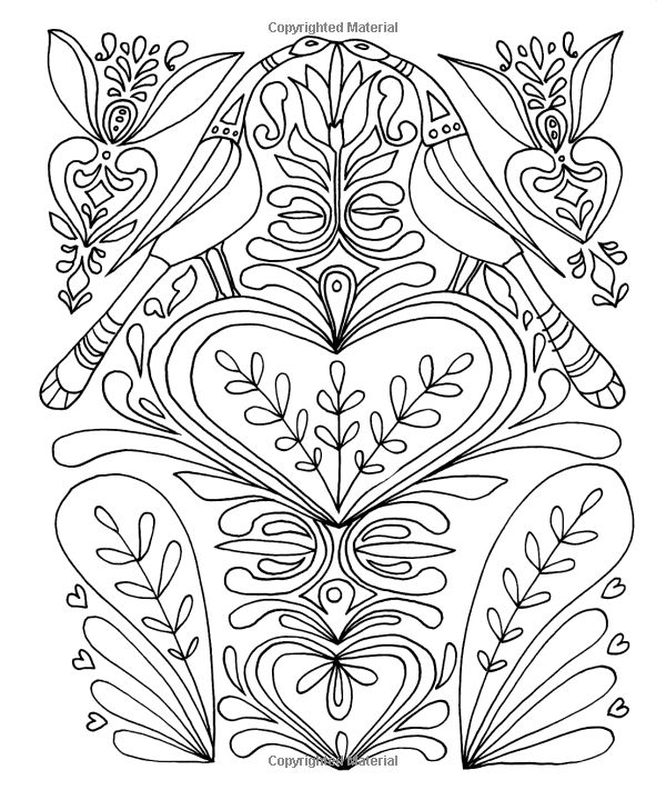 Just add color folk art original illustrations to color customize and hang bird coloring pages pattern coloring pages color