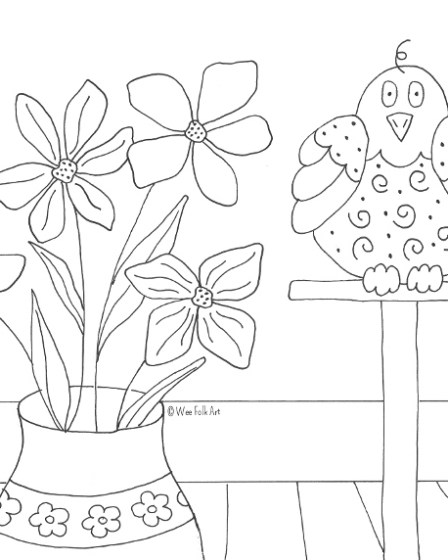 Coloring pages â wee folk art