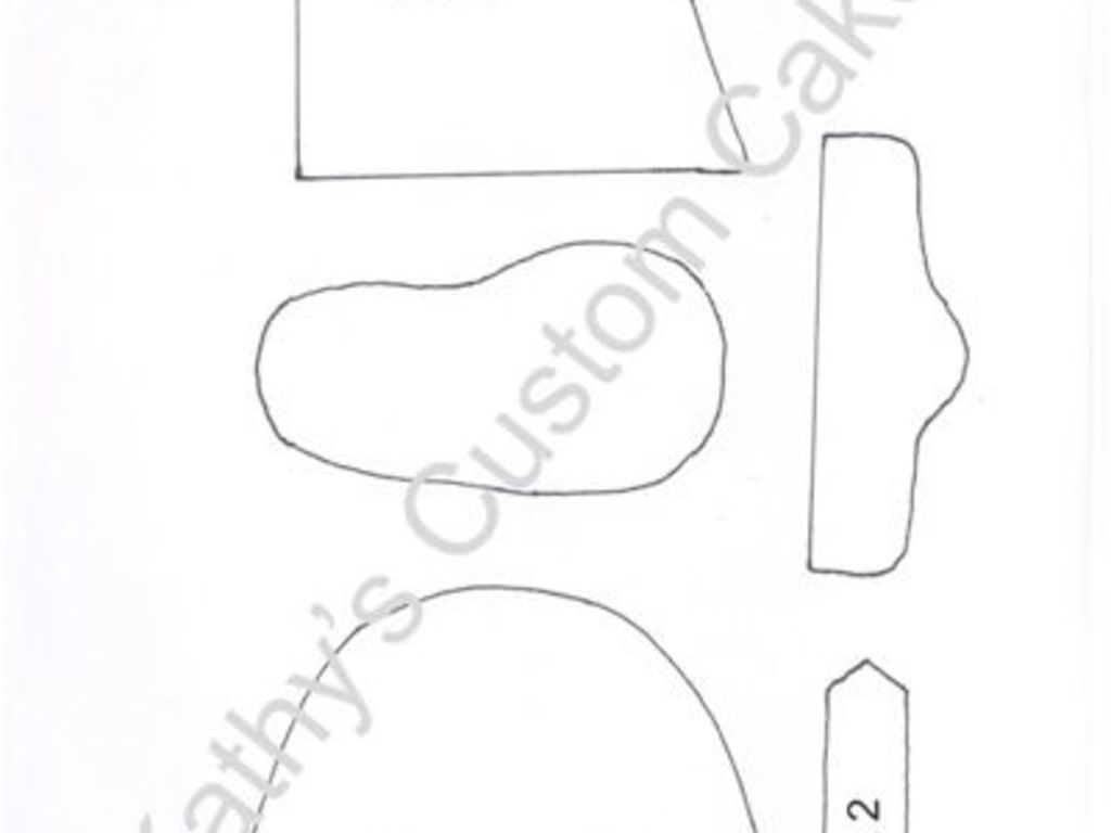 Baby cowboy boot template