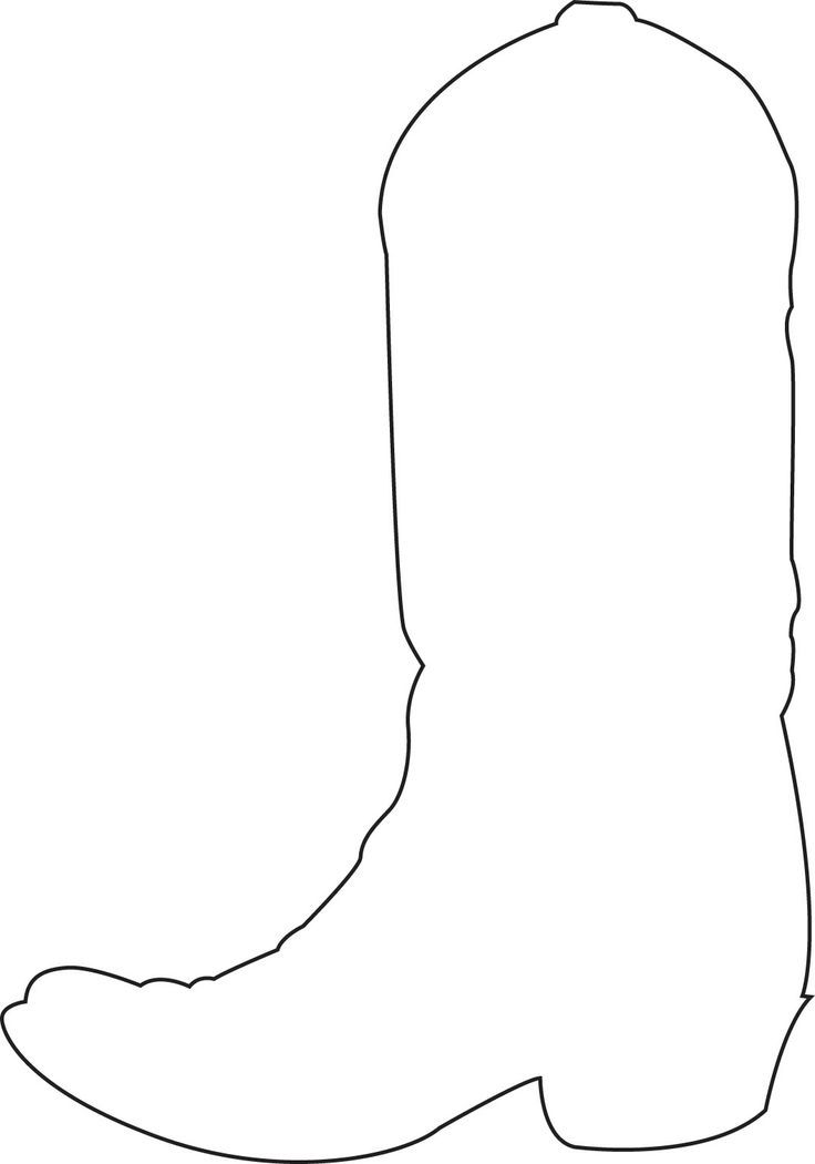 Cowboy boot cake template printable