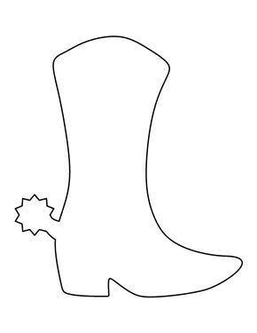 Printable cowboy boot template cowboy boot crafts wild west crafts cowboy theme party