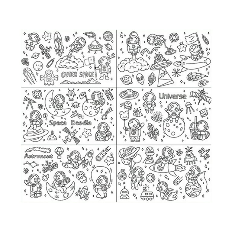 Giant coloring posterïcoloring paper roll for kids sticky drawing paper rollïdinosaurïfoodïdigitalïspace coloring paper rolldiy art drawing x inch