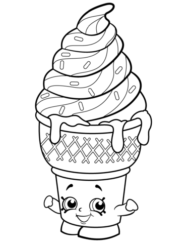 Sweet ice cream dream shopkin coloring page free printable coloring pages