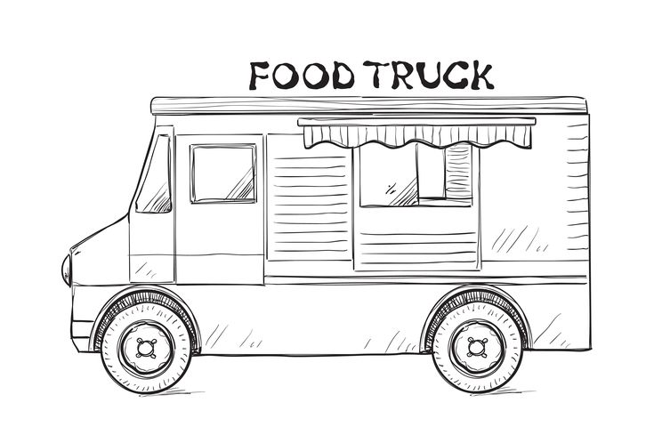 Food truck sketch food truck truck crafts trucks