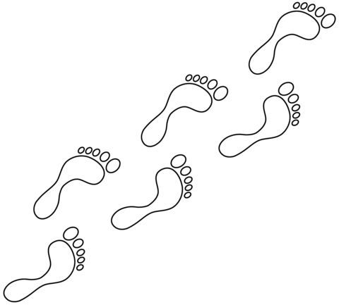 Walking feet coloring page free printable coloring pages