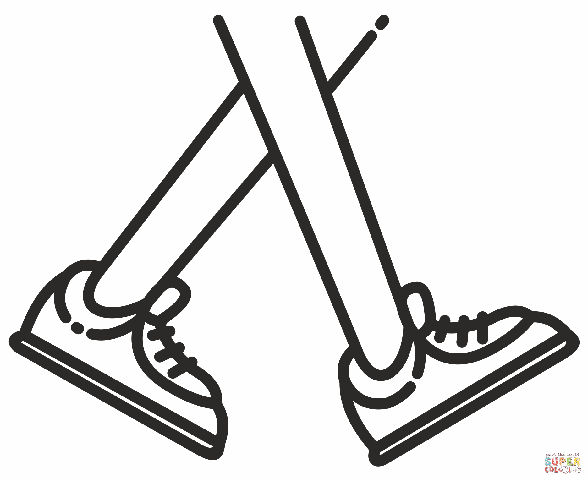 Walking feet coloring page free printable coloring pages