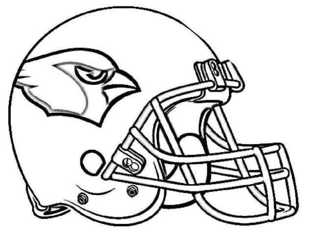 Creative picture of football helmet coloring page
