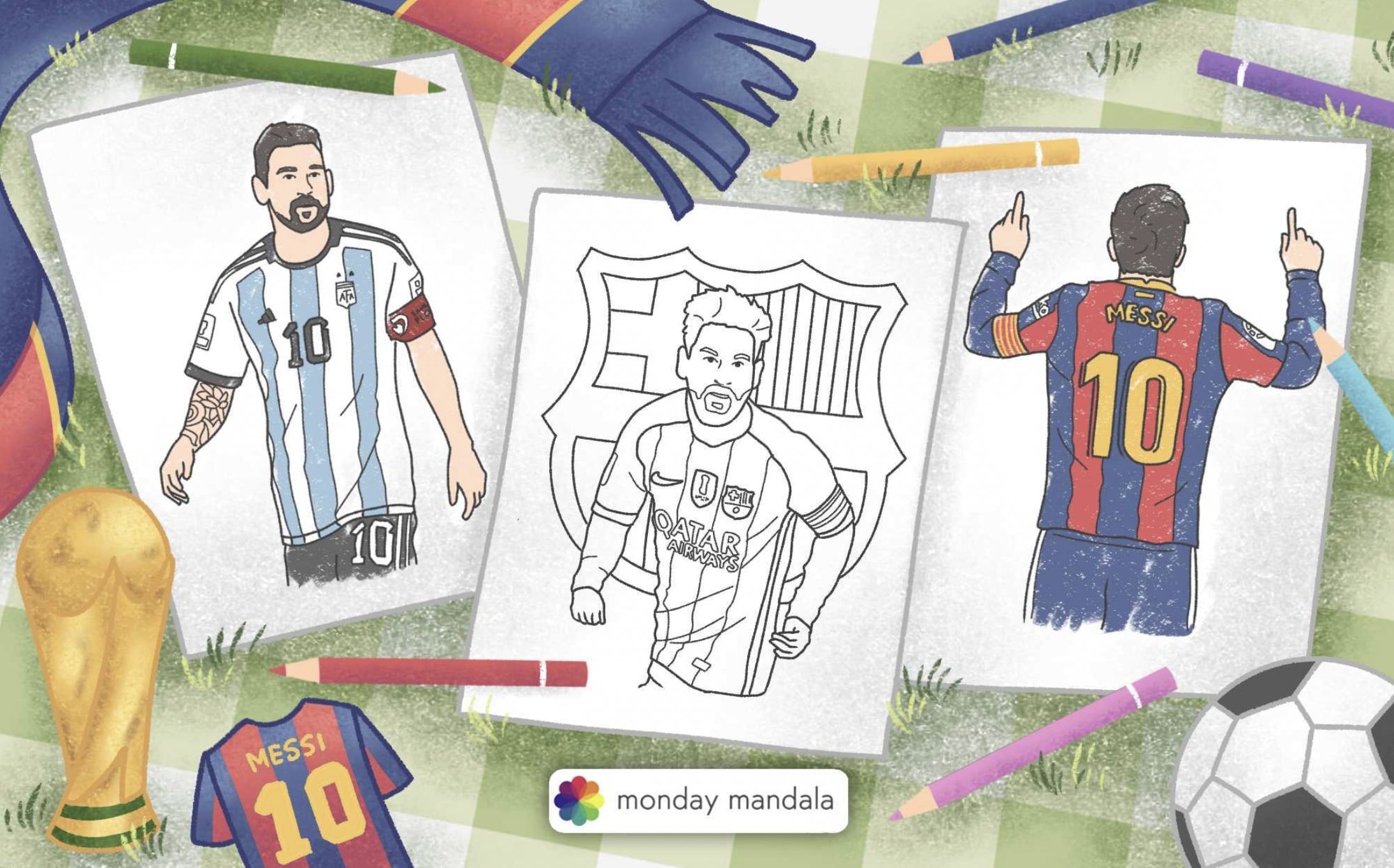 Lionel messi coloring pages free pdf printables