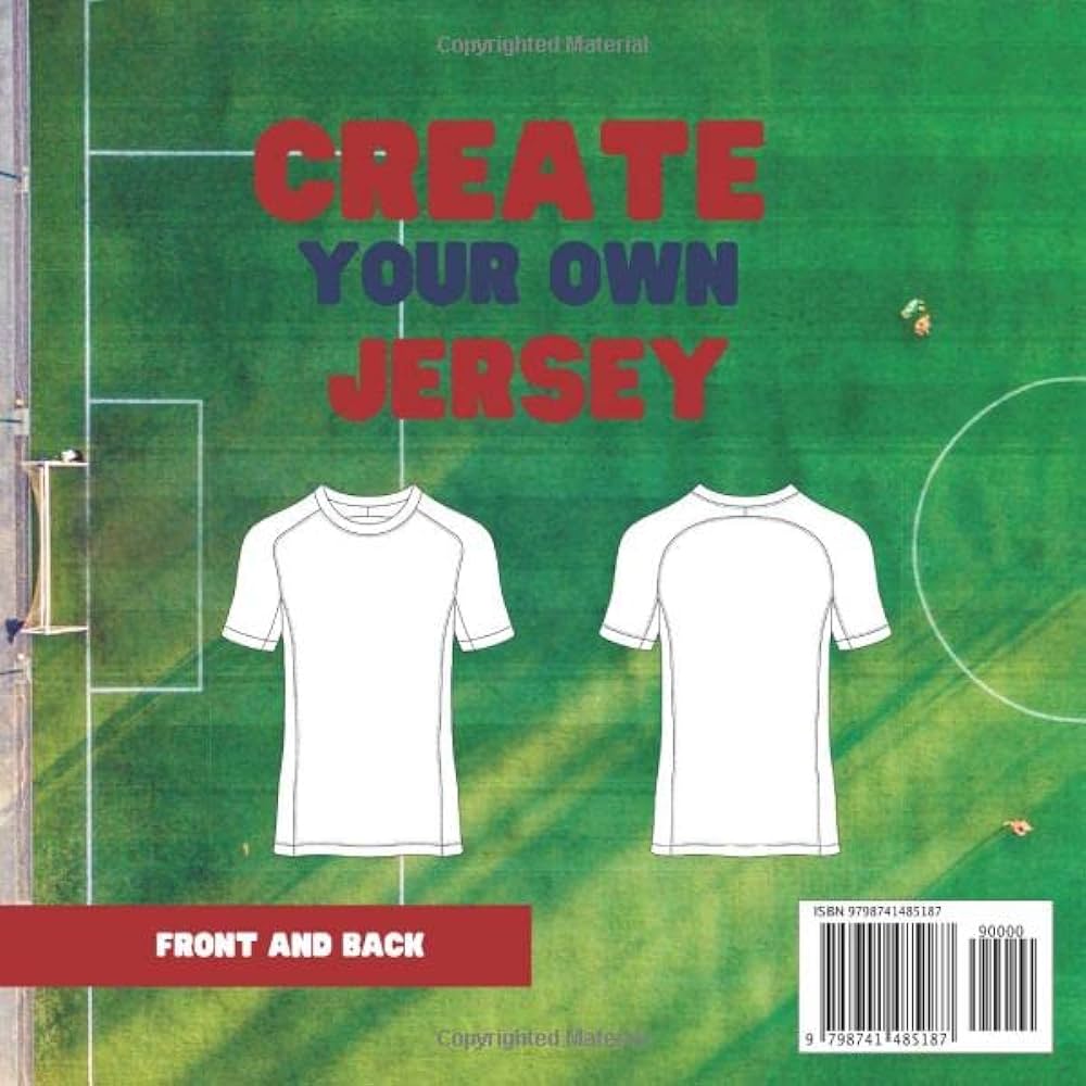 Create your own jersey football coloring book for kids