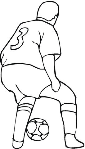 Number football soccer player coloring page free printable coloring pages