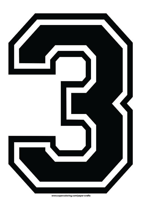 Black football shirt number template free printable papercraft templates