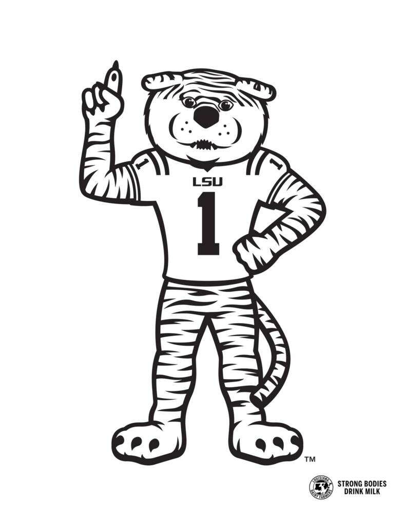 Coloring sheets from lsu athletics â lsu