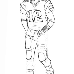 Football player coloring pages printable for free download