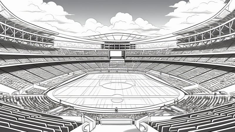 Coloring stadium stock illustrations â coloring stadium stock illustrations vectors clipart
