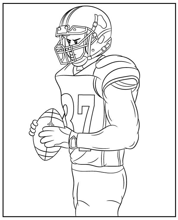 American football coloring page nfl