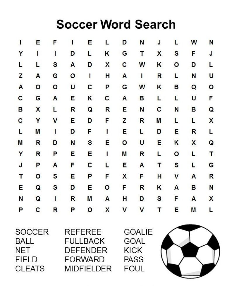 Football word search free football word search soccer sports coloring pages
