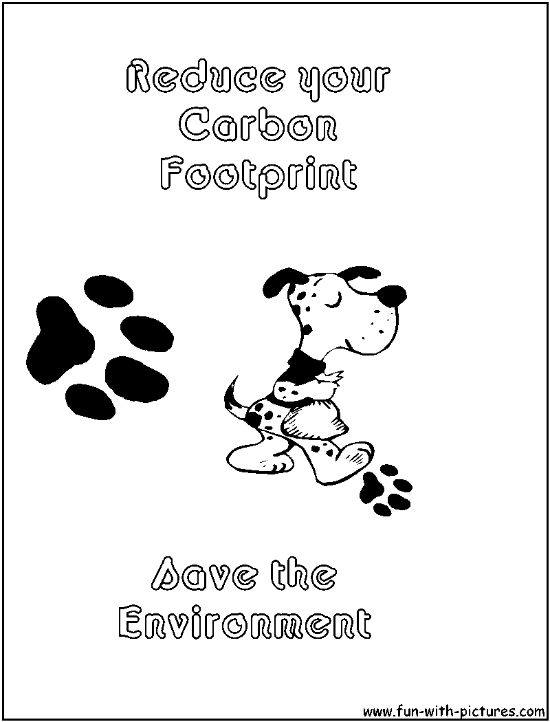 Carbon footprint coloring page