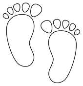 Footprints coloring pages free printable pictures