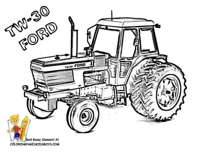 Excellent picture of tractor coloring pages