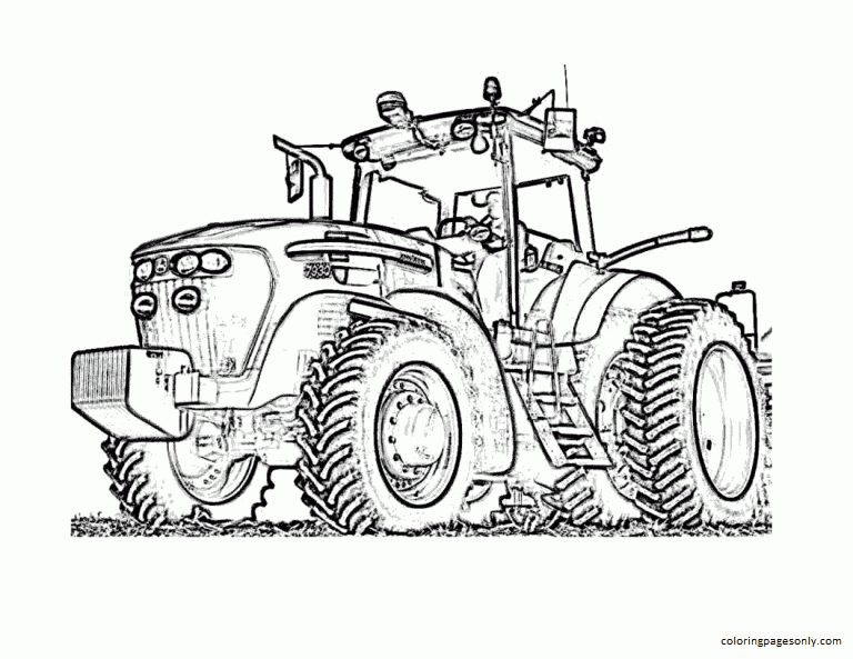 Tractor ford coloring page