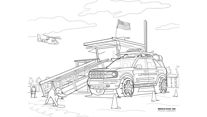 Ford bronco is now available for coloring