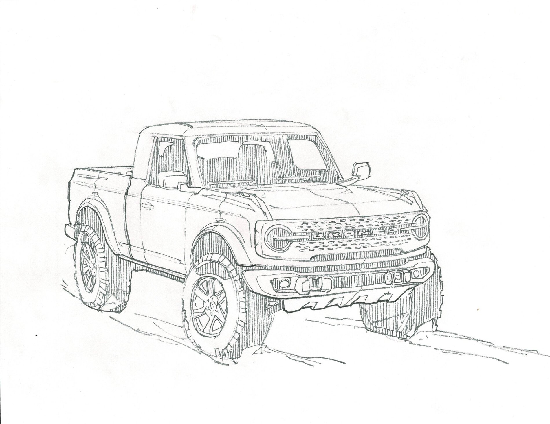 Bronco pickup rendering page
