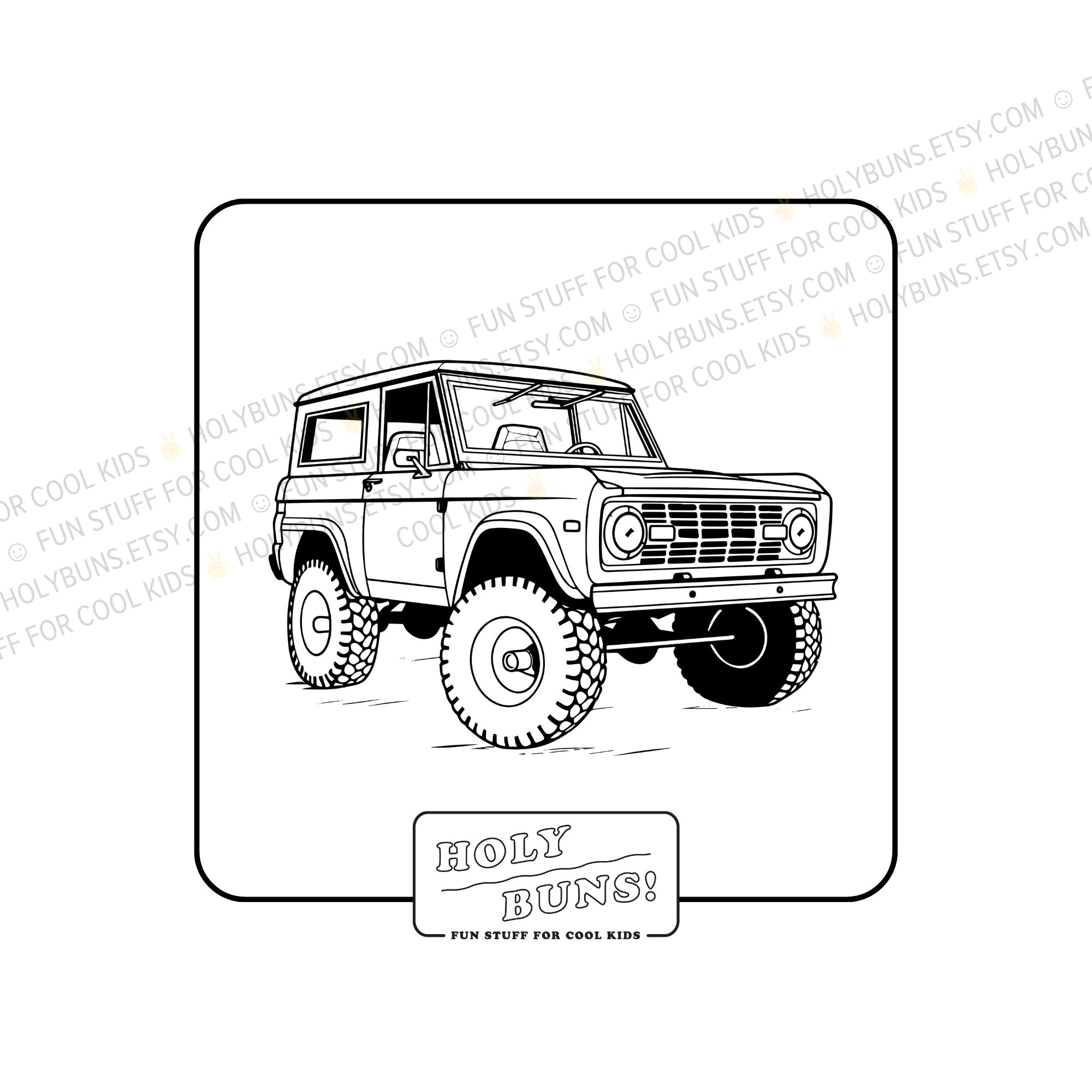 Cool kid coloring pages ford bronco coloring page instant download truck coloring page adventure coloring page download now
