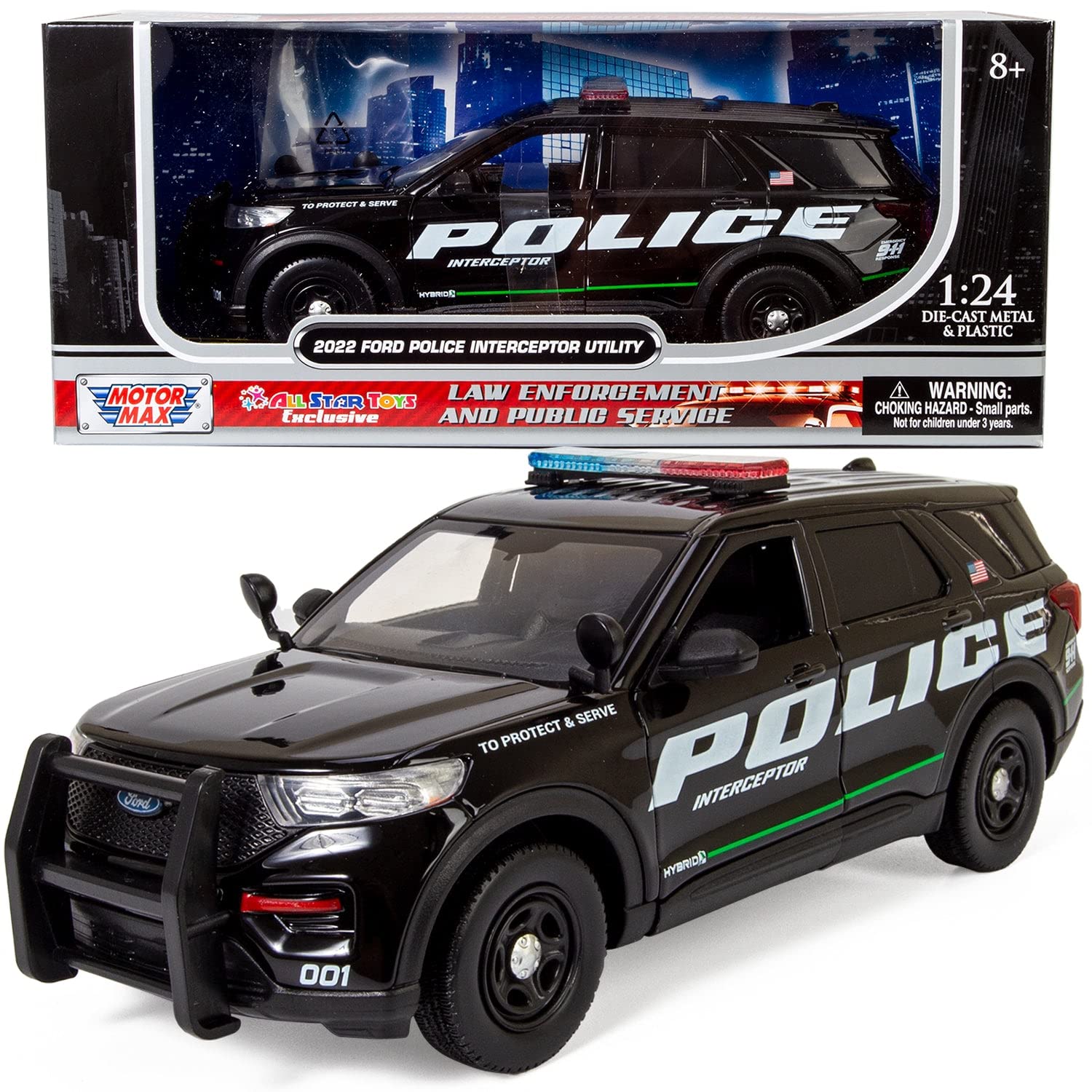 All star toys ford explorer police interceptor utility promo diecast model car exclusive motormax toys games