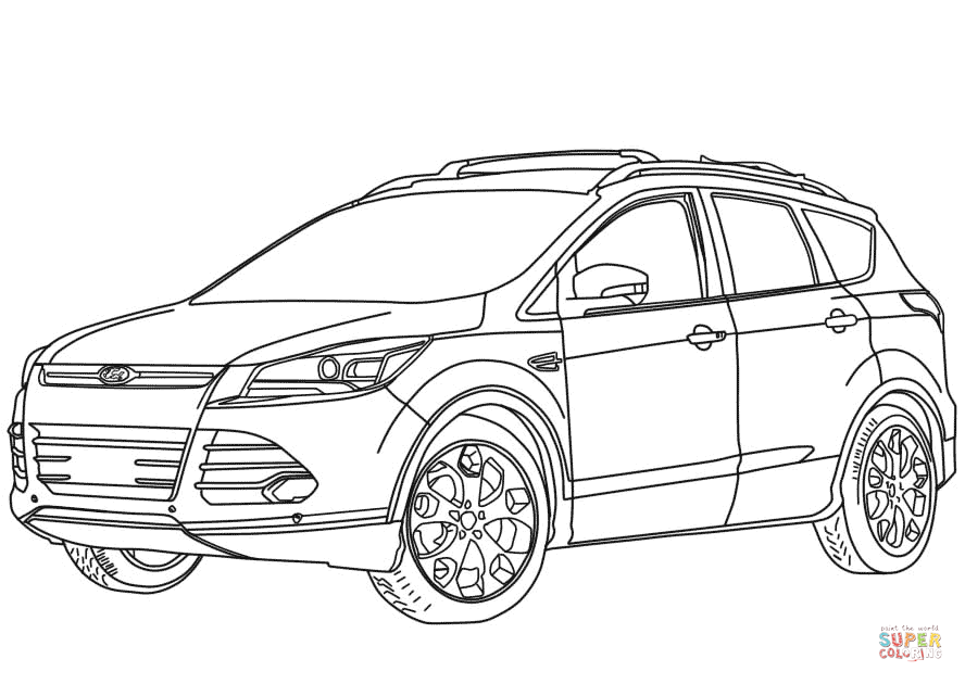 Ford escape coloring page free printable coloring pages