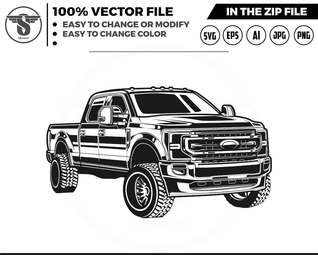 Ford super duty svg pickup truck pickup truck logo pickup truck svg pickup truck tshirt silhouette svg vector cricut cut cutting instant download