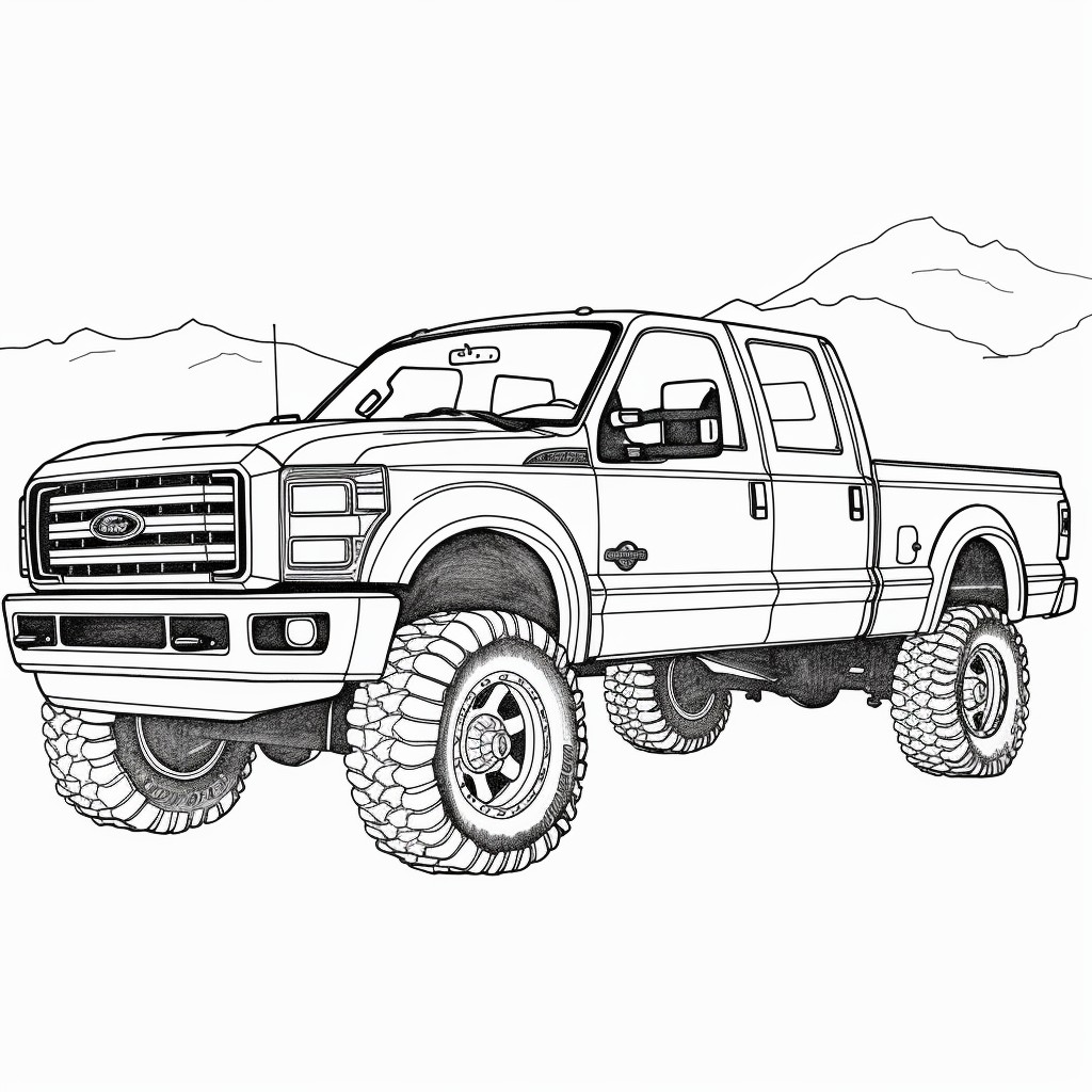 Ford car coloring page