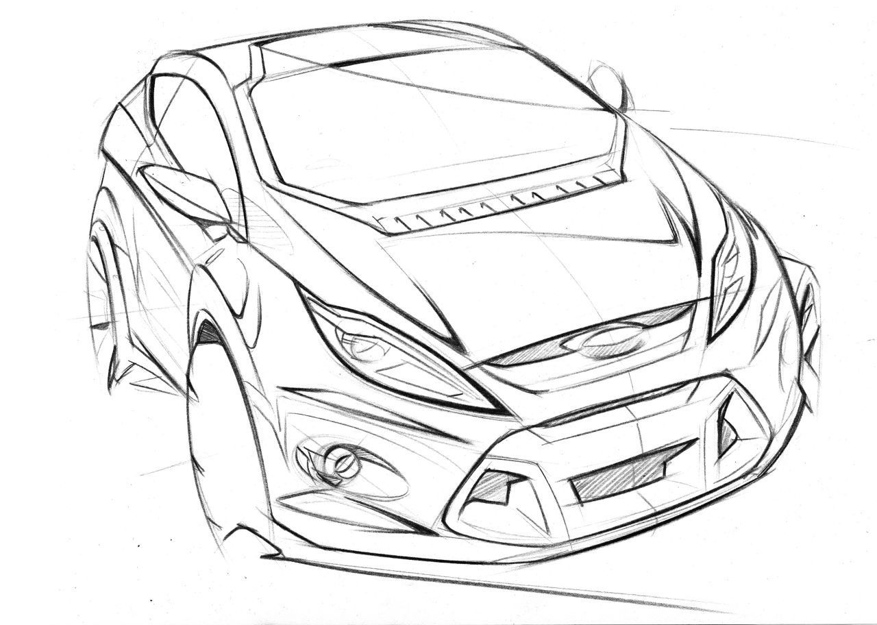 Ford fiesta design sketch