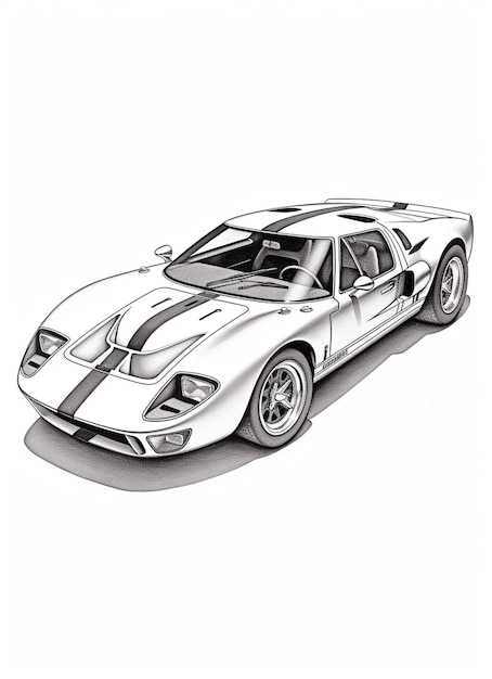 Premium ai image american racing car ford gt on white night custom awards