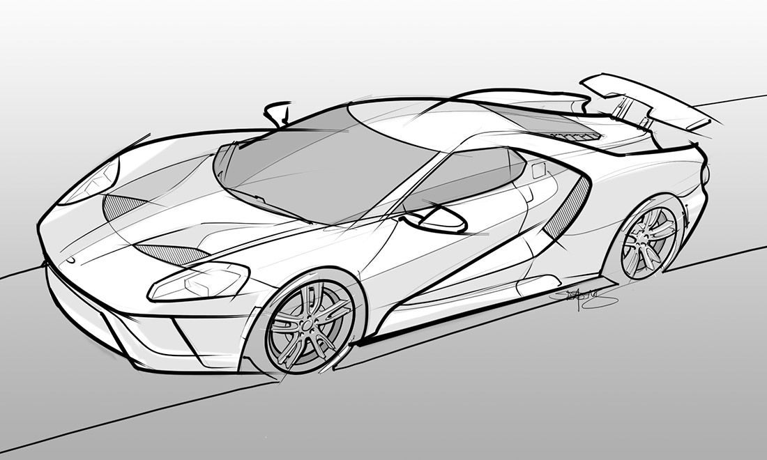 Drawing of a ford gt dibujos de coches fotos de autos ford gt
