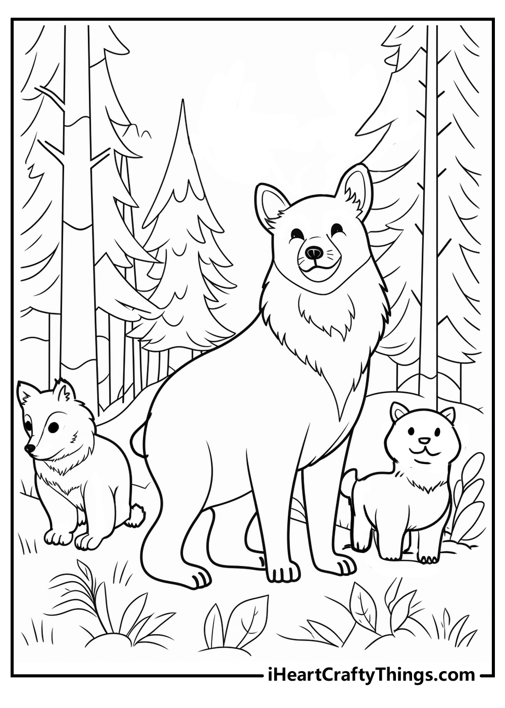 Forest animals coloring pages free printables