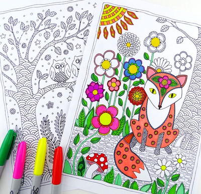 Forest animals coloring pages