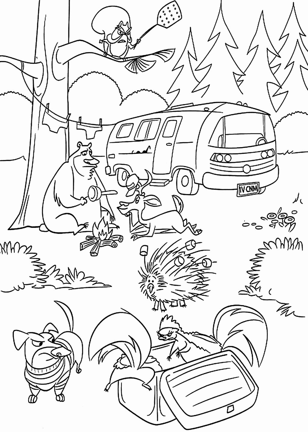 Forest coloring pages