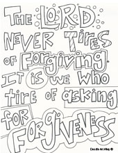 Forgiveness coloring pages