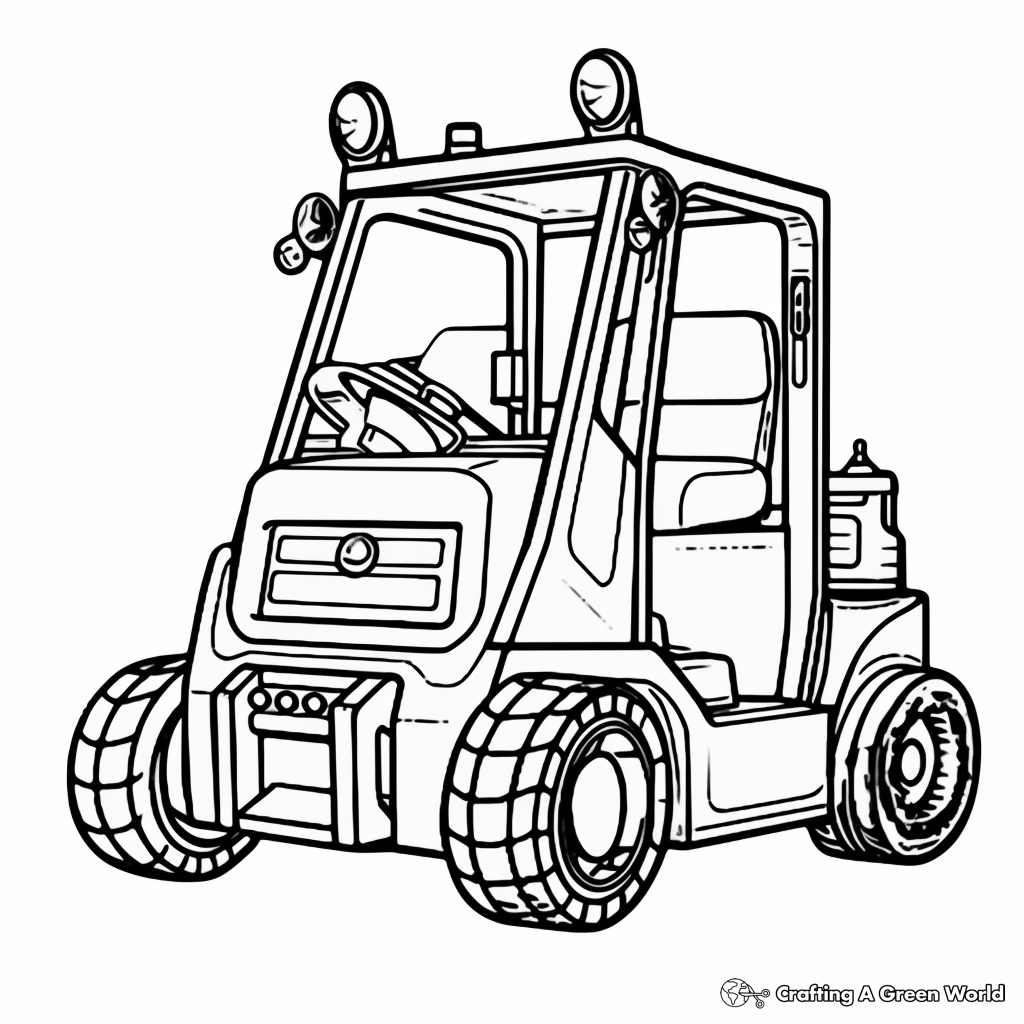 Forklift coloring pages