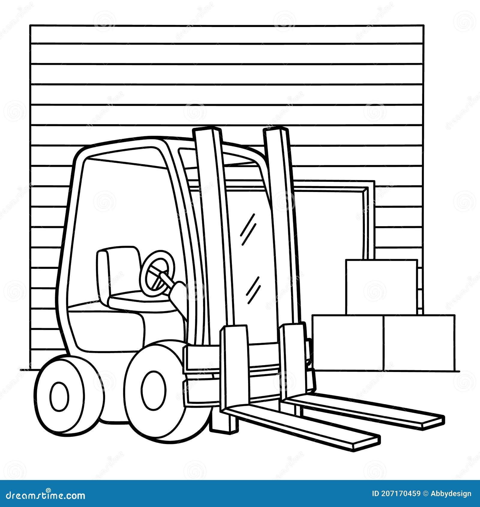 Forklift coloring page stock image image of economics