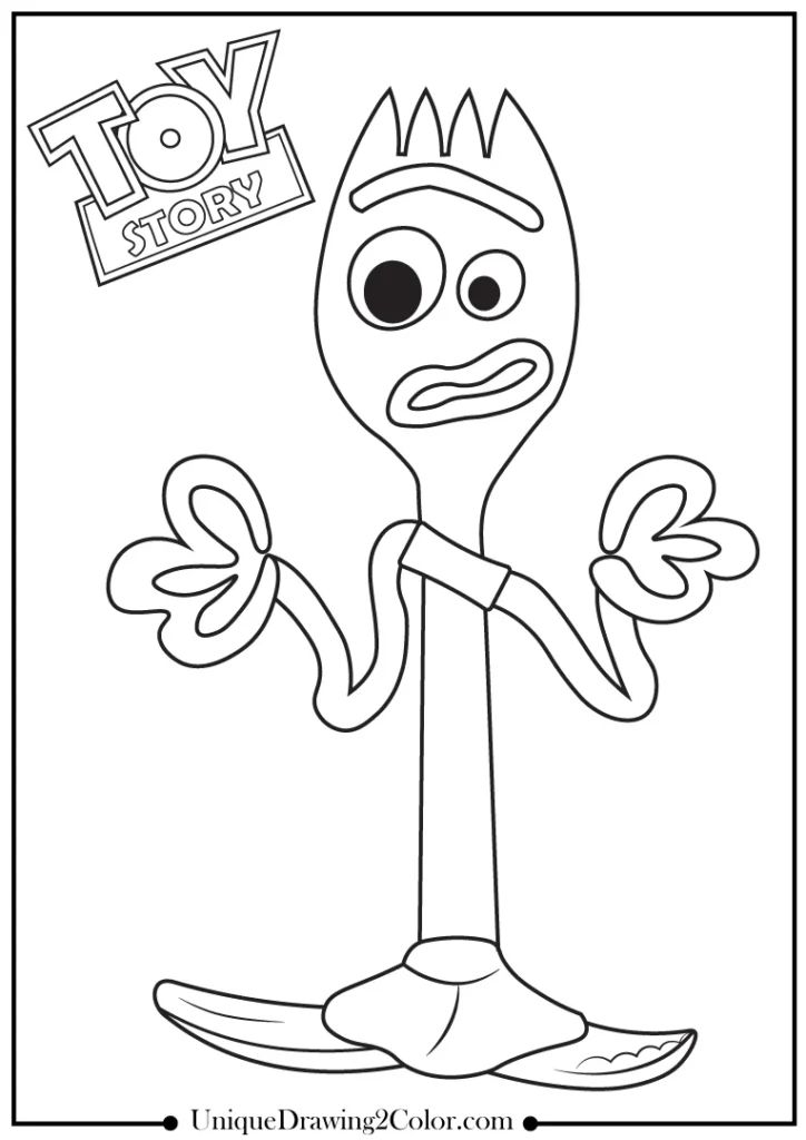 Forky colorg pages