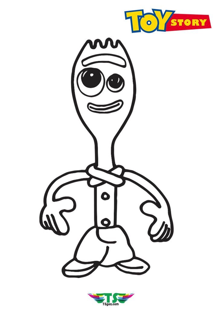 Funny forky toy story coloring page for kids toy story coloring pages coloring pages coloring pages for kids