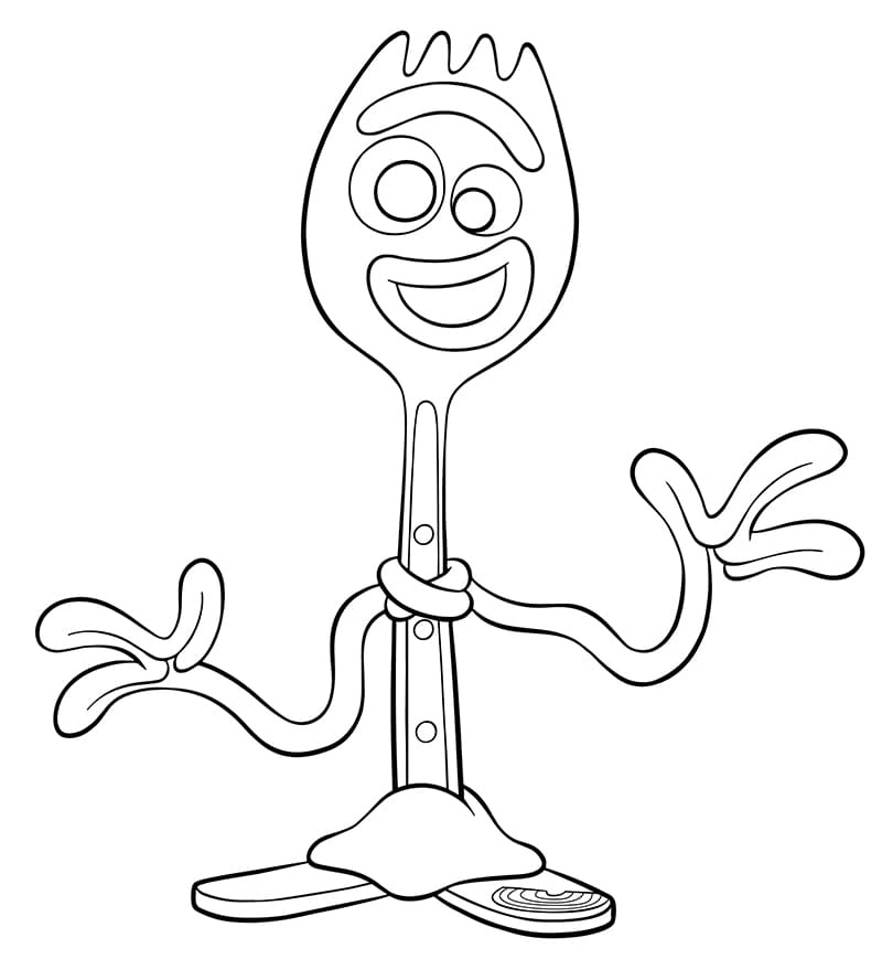 Disney toy story forky coloring page