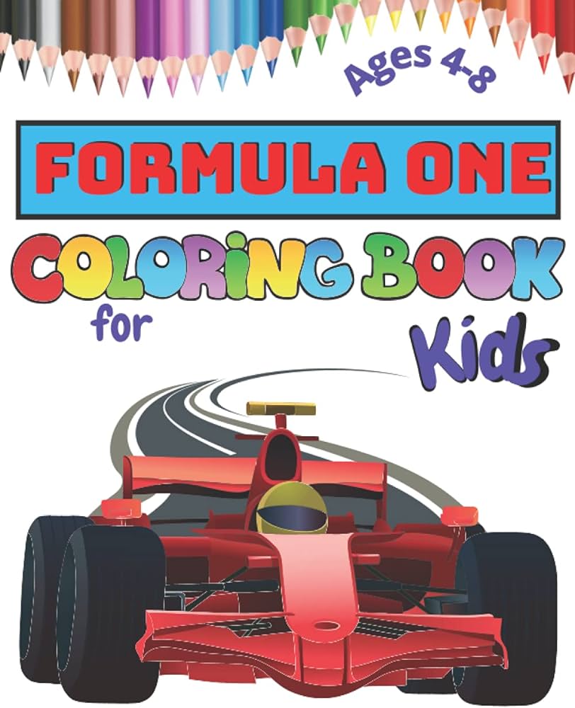 Formula one loring book f sport racing cars louring pages for kids ages