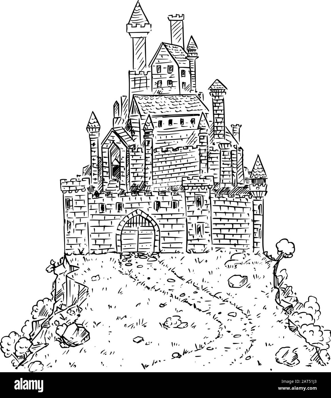 Architecture drawing historic stock vector images