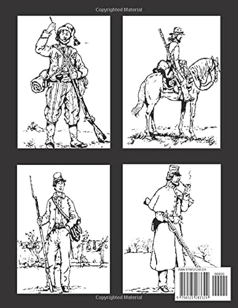Civil war coloring book story of the civil war coloring pages relaxation perfect for coloring gift book ideas by