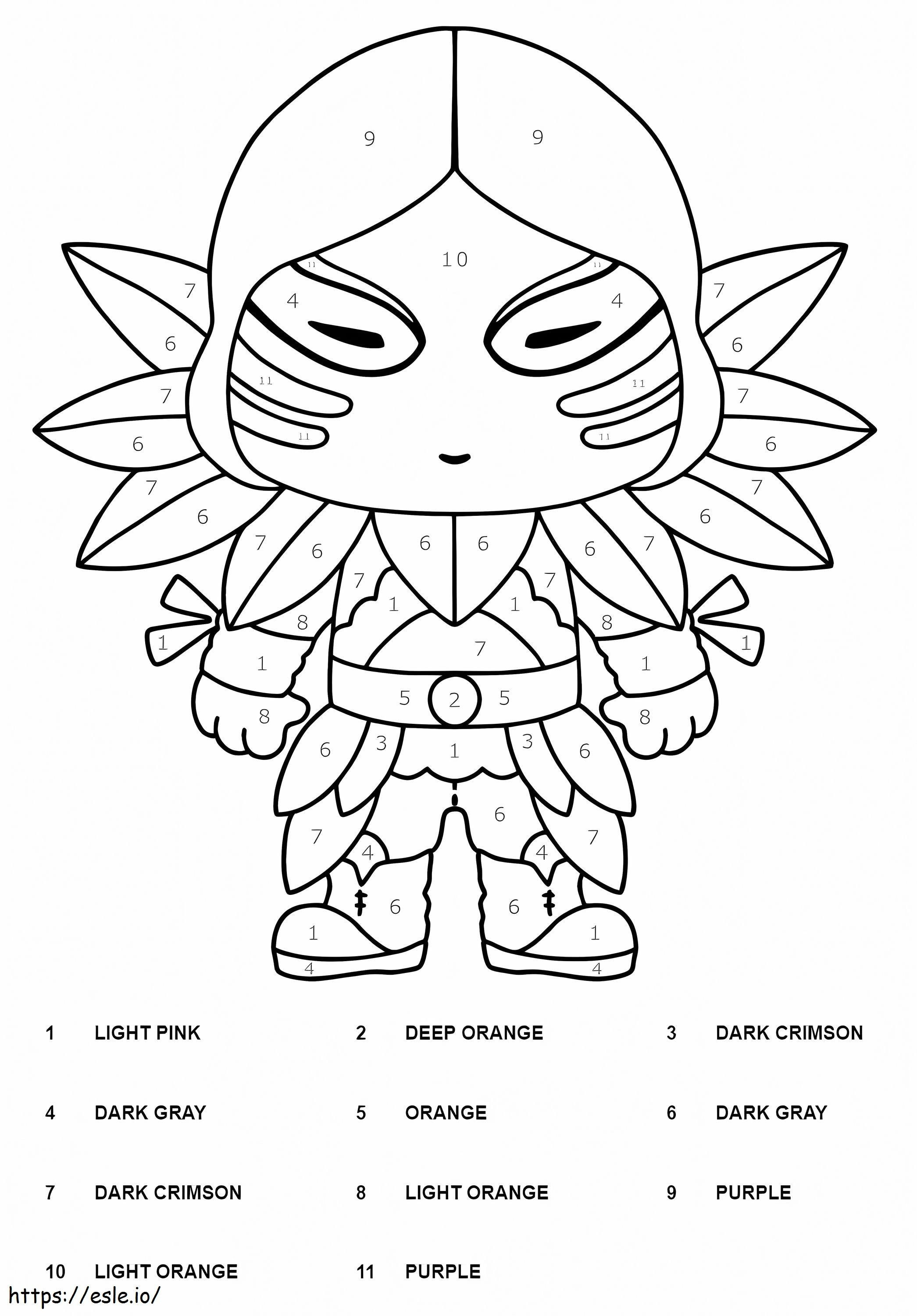 Raven fortnite color by number coloring page